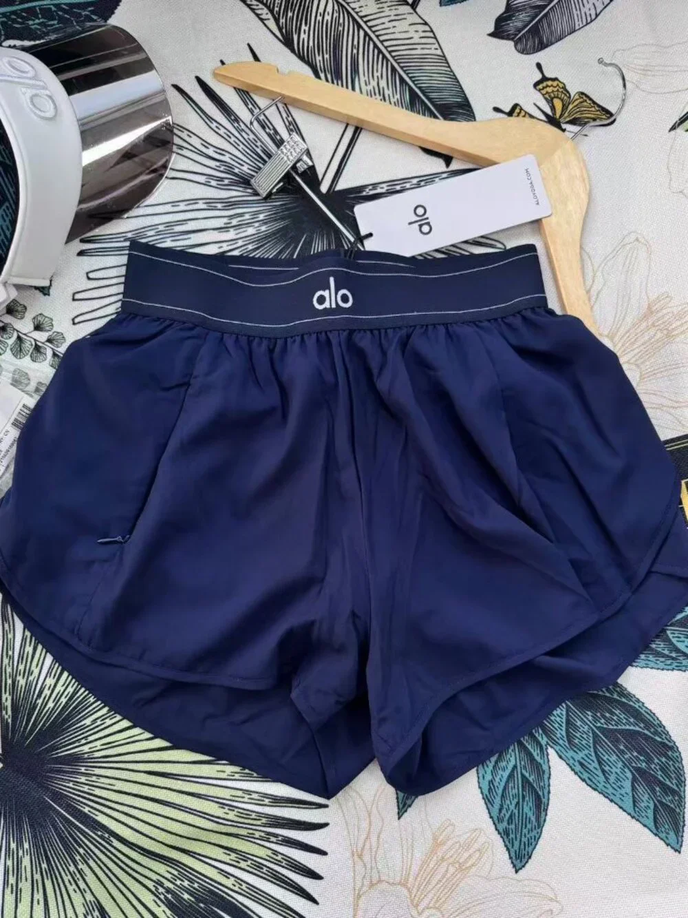 NWT🌹Alo Yoga Match Point Short Navy Blue - High Waist Athletic Tennis Shorts